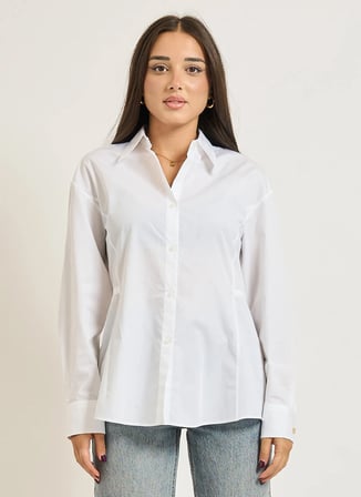 Hugo Regular Fit Gömlek Yaka Beyaz Kadın Gömlek 50548428
