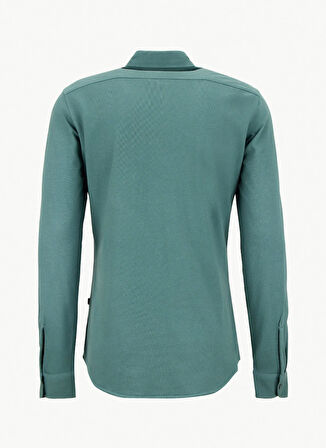 Boss Slim Fit Düğmeli Yaka Haki Erkek Gömlek Myjersey_M