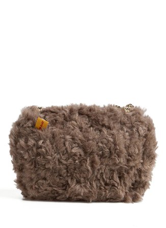 Boss %90 Polyester, %10 Yün Açık Kahve Kadın Omuz Çantası B_ICON S Sh. Bag FUR