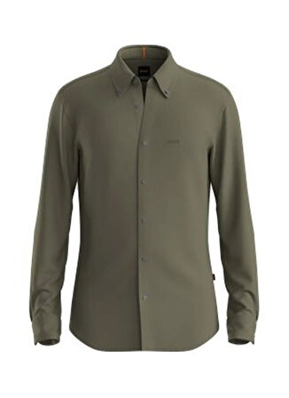 Boss Slim Fit Gömlek Yaka Haki Erkek Gömlek Myjersey_M