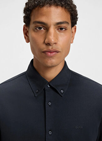 Boss Slim Fit Gömlek Yaka Lacivert Erkek Gömlek Myjersey_M