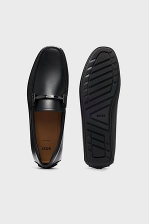 Boss Deri Aksesuar Detaylı Loafer Ayakkabı Erkek AYAKKABI 50548100 001 SİYAH