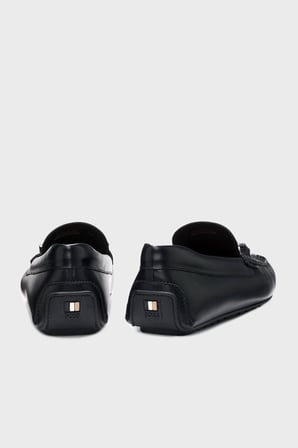 Boss Deri Aksesuar Detaylı Loafer Ayakkabı Erkek AYAKKABI 50548100 001 SİYAH