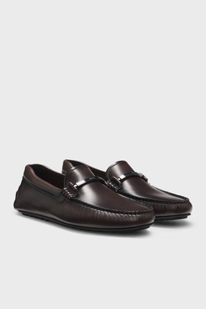 Boss Deri Aksesuar Detaylı Loafer Ayakkabı Erkek AYAKKABI 50548100 205 KAHVE