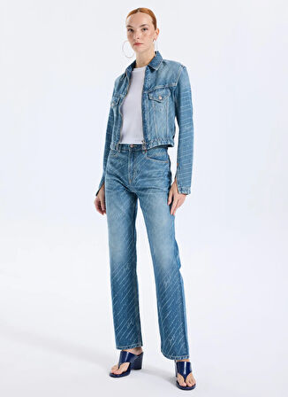 Boss Mavi Kadın Denim Ceket 50542426