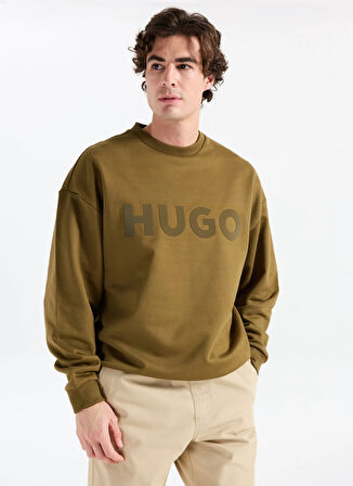 Hugo Bisiklet Yaka Haki Erkek Sweatshırt 50538778_Dinex