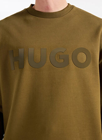 Hugo Bisiklet Yaka Haki Erkek Sweatshırt 50538778_Dinex