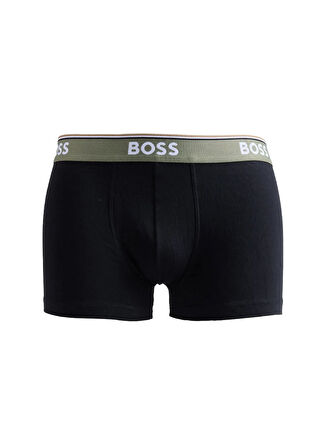 Boss Siyah - Gri Erkek Boxer Trunk 3P Power_