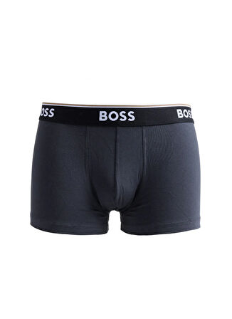 Boss Siyah - Gri Erkek Boxer Trunk 3P Power_