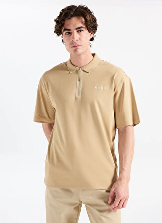 Hugo Düz Bej Erkek Polo T-Shirt 50542313_Dubilo