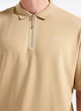 Hugo Düz Bej Erkek Polo T-Shirt 50542313_Dubilo
