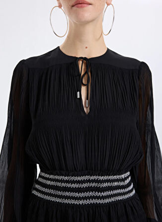 Boss Bisiklet Yaka Siyah Kısa Kadın Elbise 50544042