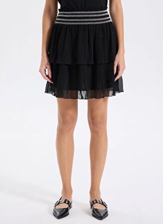 Boss Yüksek Bel Siyah Kadın Kısa Etek 50544043