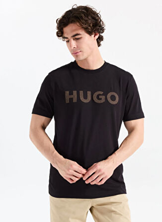Hugo Bisiklet Yaka Siyah Erkek T-Shirt 50542737_Dulivio_U253