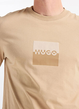 Hugo Bisiklet Yaka Bej Erkek T-Shirt 50542784_Dusplit
