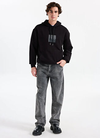 Hugo Kapüşon Yaka Siyah Erkek Sweatshırt 50542787_Duspliter