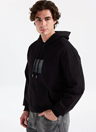 Hugo Kapüşon Yaka Siyah Erkek Sweatshırt 50542787_Duspliter