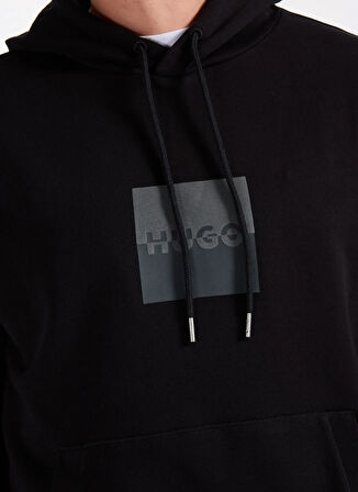 Hugo Kapüşon Yaka Siyah Erkek Sweatshırt 50542787_Duspliter