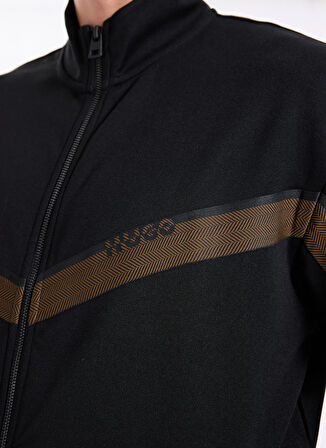 Hugo Dik Yaka Siyah Erkek Sweatshırt 50542833_Dingmoor