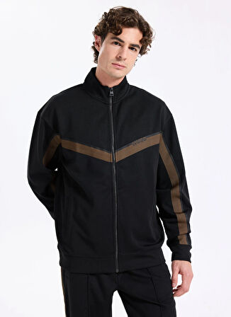 Hugo Dik Yaka Siyah Erkek Sweatshırt 50542833_Dingmoor