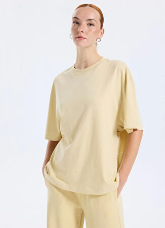 Boss Bisiklet Yaka Sarı Kadın T-Shirt 50545498