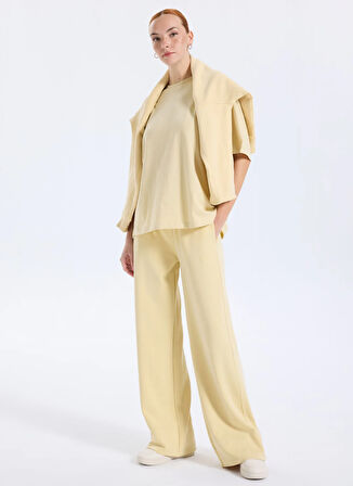 Boss Bisiklet Yaka Sarı Kadın T-Shirt 50545498