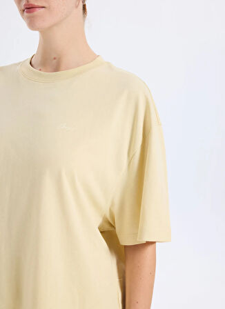 Boss Bisiklet Yaka Sarı Kadın T-Shirt 50545498