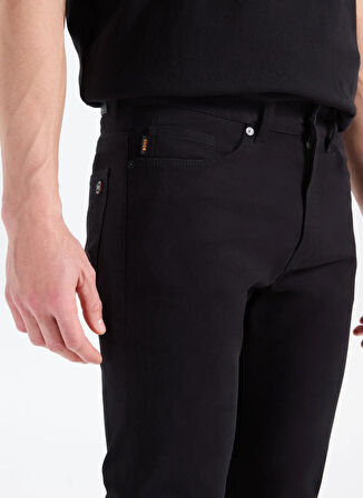 Boss Normal Bel Normal Paça Slim Fit Siyah Erkek Pantolon Delaware
