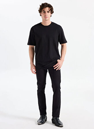Boss Normal Bel Normal Paça Slim Fit Siyah Erkek Pantolon Delaware