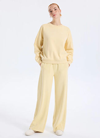 Boss Bisiklet Yaka Sarı Kadın Sweatshırt 50546961