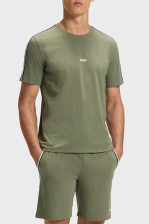 Boss Pamuklu Regular Fit Bisiklet Yaka Logolu T Shirt Erkek T SHİRT 50545930 349 HAKİ