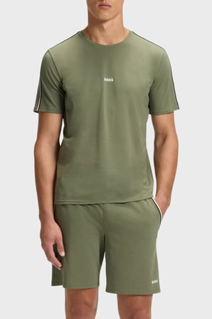 Boss Pamuklu Regular Fit Bisiklet Yaka Logolu T Shirt Erkek T SHİRT 50545930 349 HAKİ