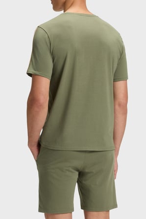 Boss Pamuklu Regular Fit Bisiklet Yaka Logolu T Shirt Erkek T SHİRT 50545930 349 HAKİ