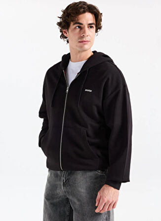 Hugo Kapüşon Yaka Siyah Erkek Sweatshırt 50548651_Dapozip