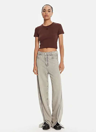 Hugo Bisiklet Yaka Kahve Kadın T-Shirt 50512000