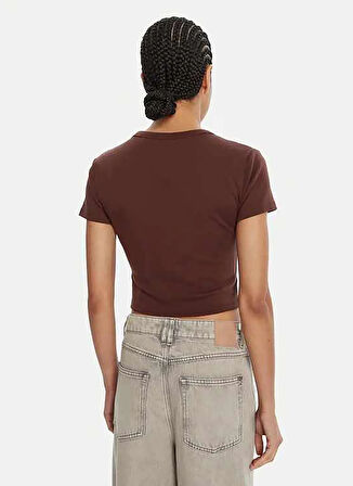 Hugo Bisiklet Yaka Kahve Kadın T-Shirt 50512000