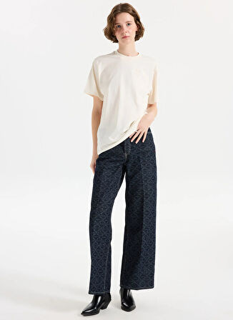 Hugo Yüksek Bel Bol Paça Normal Lacivert Kadın Denim Pantolon 50541522