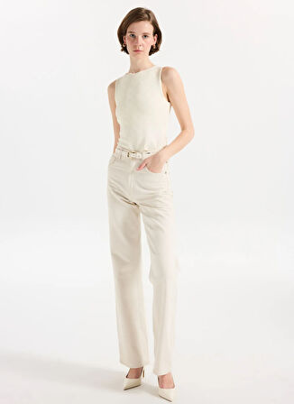 Hugo Halter Yaka Krem Kadın Bluz 50542420