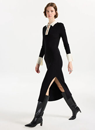 Hugo Gömlek Yaka Siyah Standart Kadın Elbise 50542620