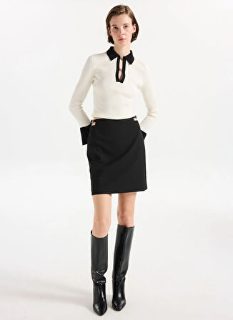Hugo Yüksek Bel Siyah Kadın Kısa Etek 50544746