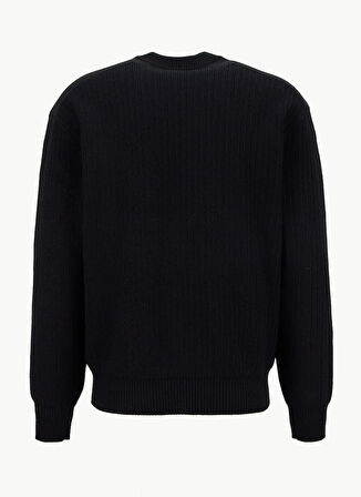 Boss Bisiklet Yaka Relaxed Siyah Erkek Kazak Koltorp