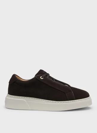 BOSS Kahverengi Kadın Deri Sneaker Gabry_Tenn_sdltW