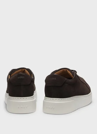 BOSS Kahverengi Kadın Deri Sneaker Gabry_Tenn_sdltW