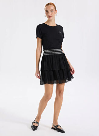 Boss Bisiklet Yaka Siyah Kadın T-Shirt 50554015