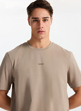 Boss Bisiklet Yaka Kahve Erkek T-Shirt TChup
