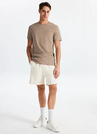 Boss Bisiklet Yaka Kahve Erkek T-Shirt Tales