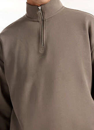 Hugo Dik Yaka Gri Erkek Sweatshırt 50525881_Durty244