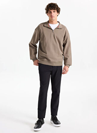 Hugo Dik Yaka Gri Erkek Sweatshırt 50525881_Durty244