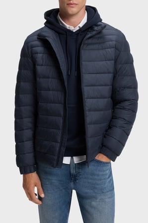 Boss Kapitoneli Slim Fit Dik Yaka Mont Erkek MONT 50549252 404 LACİVERT