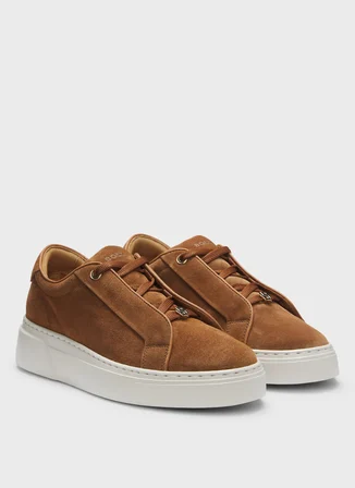 BOSS Kahverengi Kadın Deri Sneaker Gabry_Tenn_sdltW